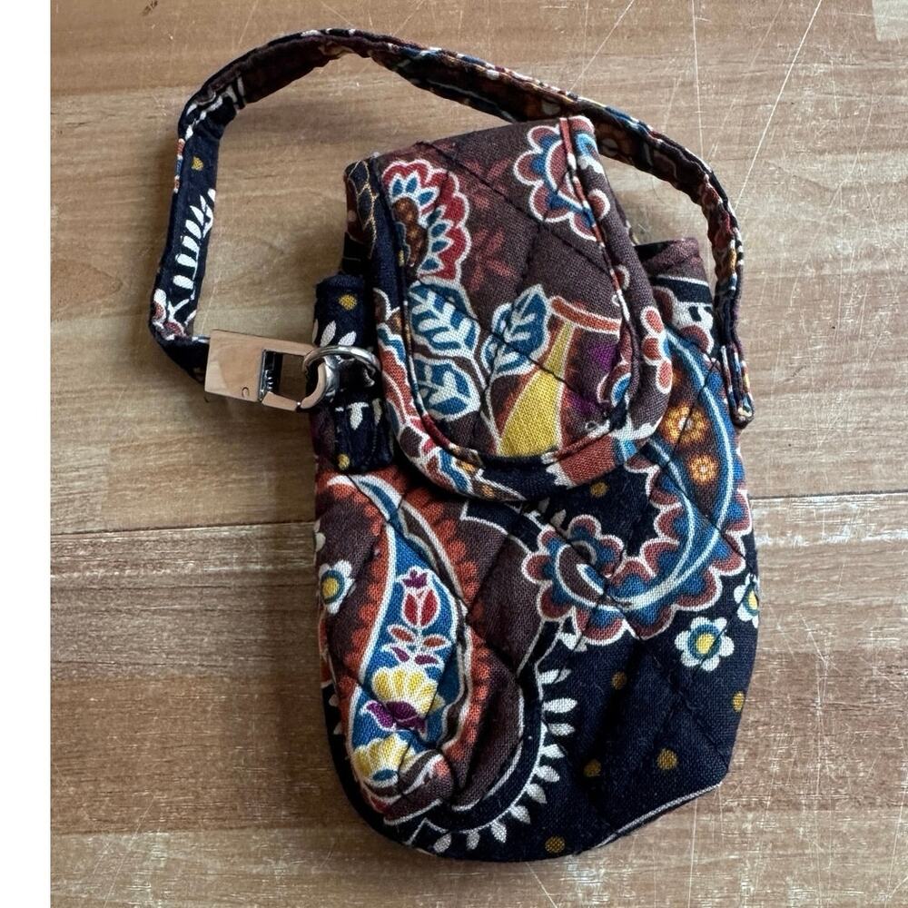 Vera Bradley mini holder with clip in retired Kensington pattern